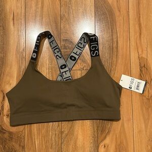 Figs Sports Bra size L color Martini Olive